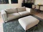 Nockeby 3-zits bank + hocker - Beige, Huis en Inrichting, Ophalen, Gebruikt, Driepersoons, 75 tot 100 cm