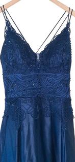 Donkerblauw, Galajurk, Feestjurk maat M Diva Fashion, Ophalen of Verzenden, Zo goed als nieuw, Blauw, Galajurk