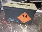 Munitie kist metaal 5.56mm, Verzamelen, Nederland, Kist of Geocache, Ophalen of Verzenden, Landmacht