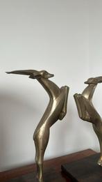 2 forse Amsterdamse school bronzen bokken beelden J. Bosma ?, Antiek en Kunst, Ophalen of Verzenden