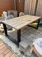 Steigerhouten tafel 200x100 cm, Tuin en Terras, Ophalen, Gebruikt, Rechthoekig, Hout