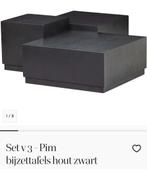 Salontafel Bijzettafels Woood Pim, Ophalen, Gebruikt, 50 tot 100 cm, Vierkant