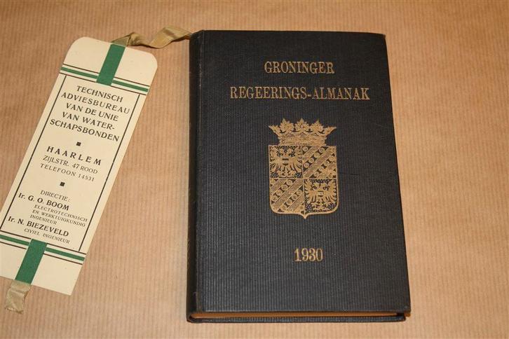 Groninger Regeerings-Almanak - 1930, Boeken, Geschiedenis | Stad en Regio, Zo goed als nieuw, Ophalen of Verzenden