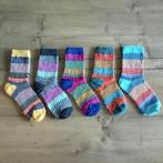 Colorblock winter sokken | set 5 paar | maat 37 - 40, Kleding | Dames, Sokken en Kousen, Nieuw, -, Sokken en Kniesokken, Overige maten