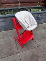 Stokke Tripp Trapp stoel, met newbornset, babyset en kussens, Ophalen, Gebruikt, Meegroeistoel, Stoelverkleiner