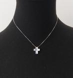 Zilveren ketting met mat/ glanzend kruisje hanger 925 zilver, Sieraden, Tassen en Uiterlijk, Kettingen, Ophalen of Verzenden, Zilver