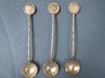 Lepeltjes in zilver met Wilhelmina geld – 1929 - 1941, Ophalen of Verzenden, Zilver