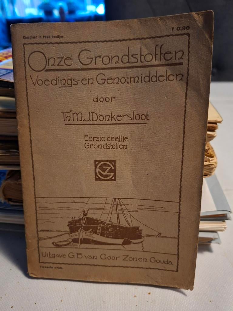 Oude 'Onze Grondstoffen' Boek - Th.M.J. Donkersloot, Boeken, Geschiedenis | Vaderland, Gelezen, 20e eeuw of later, Verzenden