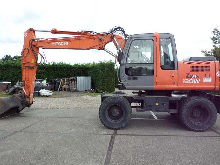 Hitachi ZX130W mobiele kraan met bak en snelwissel, Zakelijke goederen, Machines en Bouw | Kranen en Graafmachines, Graafmachine