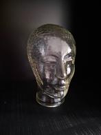 Vintage glazen kop hoofd koptelefoon houder, Huis en Inrichting, Ophalen of Verzenden, Gebruikt, Overige vormen, Glas