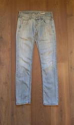 Blauwe jeans met "beschadigingen"; Fornarina; damesmaat 36, Gedragen, Blauw, W28 - W29 (confectie 36), Ophalen of Verzenden