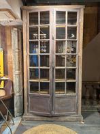 Houten Kast met glazen ruitjes, 100 tot 150 cm, Ophalen of Verzenden, 25 tot 50 cm, Glas