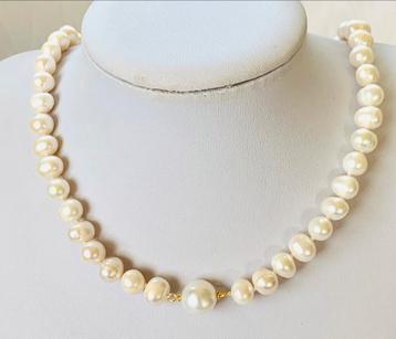 Parelketting van Witte Zoutwater Parels 14K beschikbaar voor biedingen
