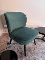 Groene Velvet Fauteuil Stoel, Huis en Inrichting, Fauteuils, Ophalen, Minder dan 75 cm, Zo goed als nieuw, Stof