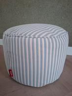 Fatboy Point Terry - poef badstof blauw wit - nieuw, Huis en Inrichting, Banken | Voetenbanken en Poefen, Minder dan 50 cm, Rond