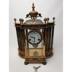 # Franse cloisonne klok, 8 pilaren totaal, Antiek en Kunst, Ophalen