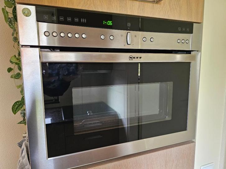 Neff combi magnetron-oven-hete lucht-grill 45x60, Witgoed en Apparatuur, Magnetrons, Gebruikt, Inbouw, Combimagnetron, 45 tot 60 cm