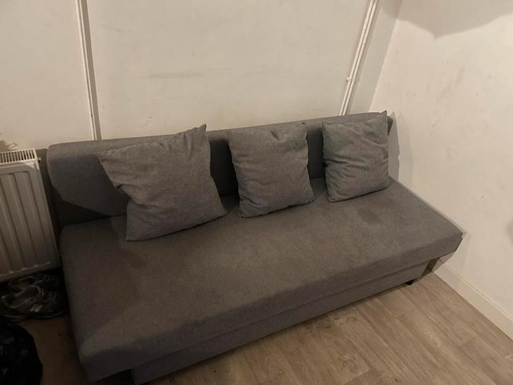 IKEA Älvdalen Slaapbank - Grijsbeige, Huis en Inrichting, Slaapkamer | Slaapbanken, Gebruikt, Overige maten, Tweepersoons, Grijs