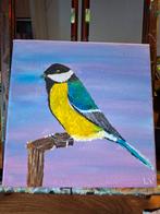 Koolmees Schilderij - Acryl op Canvas, Ophalen of Verzenden