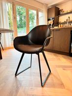 6x zwarte kuipstoelen incl kussentjes, Ophalen, Kunststof, Gebruikt, Zwart