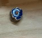 Pandora bedel blauw viooltje zirkonia, Verzenden, Pandora, Zo goed als nieuw, 1 bedel