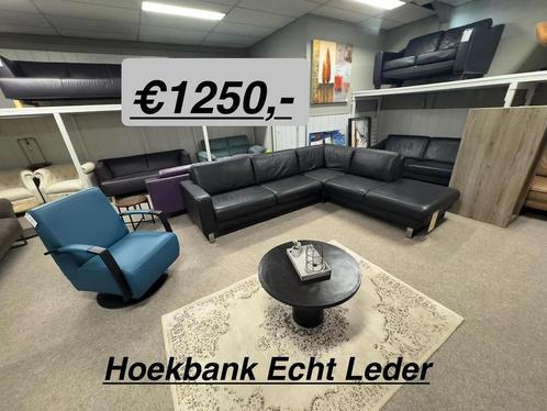 Hoekbanken, bankstellen, mangohout in de opruiming!, Huis en Inrichting, Banken | Complete zithoeken, Zo goed als nieuw, Ophalen of Verzenden