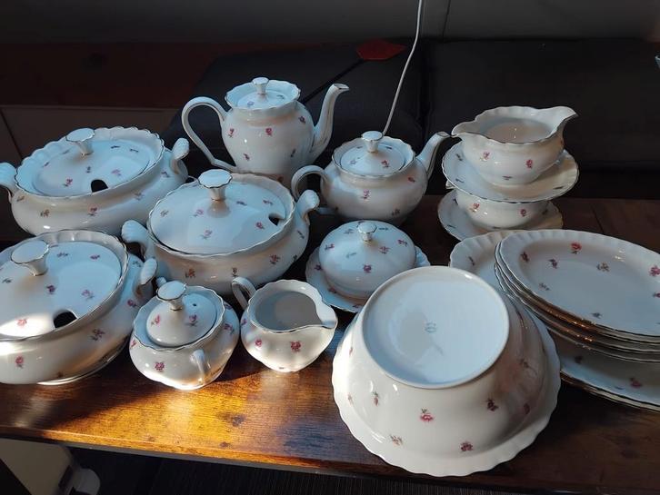 Mosa Maastricht Servies met Rozenmotief, Huis en Inrichting, Keuken | Servies, Zo goed als nieuw, Compleet servies, Overige stijlen