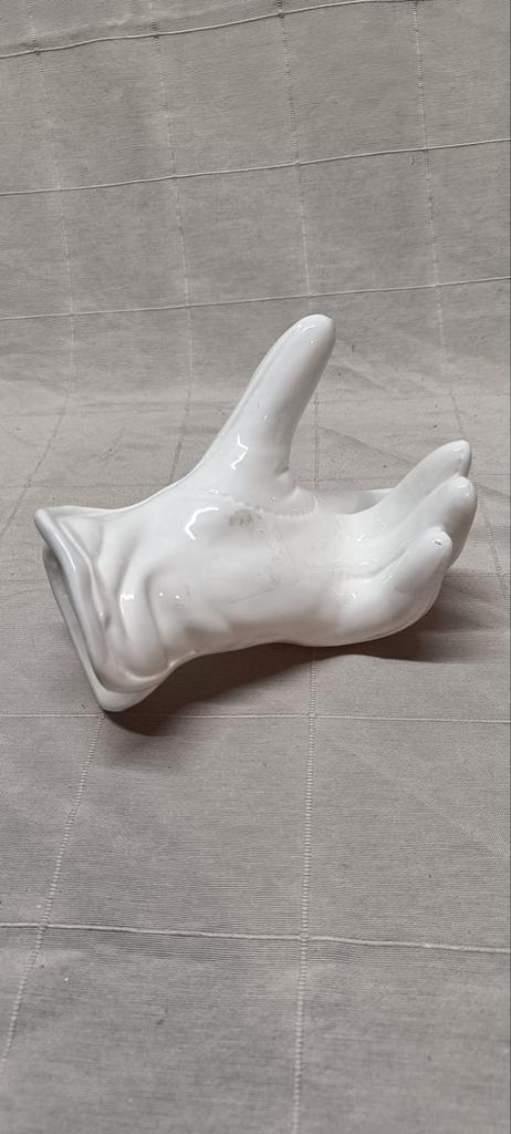 Witte Keramieken Handschoen Decoratie, Antiek en Kunst, Antiek | Woonaccessoires, Ophalen of Verzenden