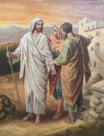 Olieverf schilderij - Emmaus, Ophalen of Verzenden