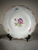 Antiek Meissen Bord met Bloemmotief, Antiek en Kunst, Ophalen of Verzenden