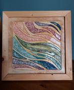 Nieuw keramische kunst schilderij in een houten lijst, Ophalen