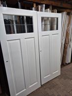 83x201,5cm binnendeur stomp wit gegr incl glas in lood XB7, Ophalen, Cando, 80 tot 100 cm, .