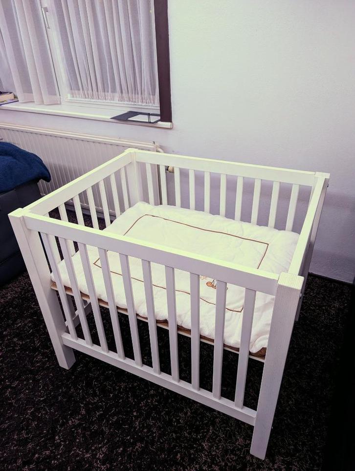 TWF Box 'Joost' 80x100cm inclusief boxkleed, Kinderen en Baby's, Boxen, Gebruikt, Rechthoekig, In hoogte verstelbaar, Boxkleed