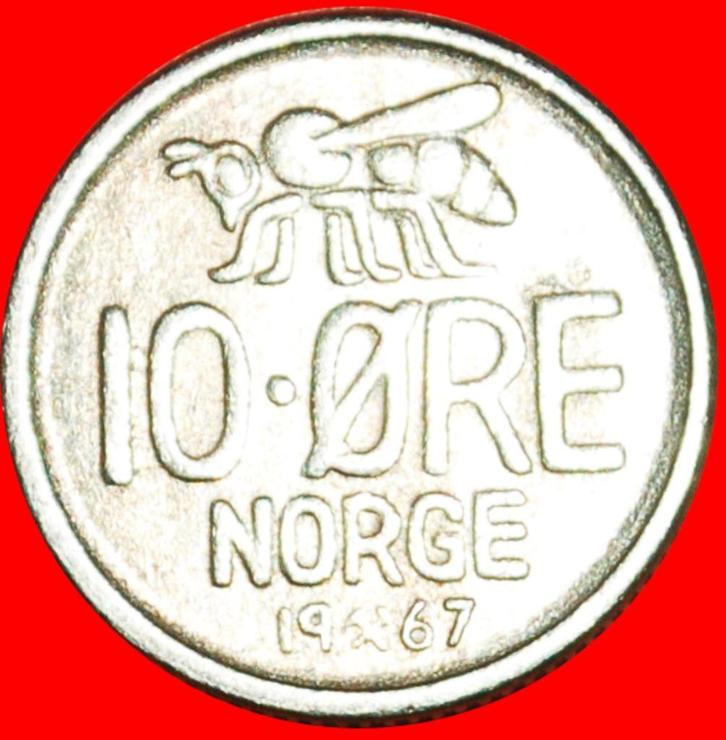 Ⰶ BEE 1958-1973: NORWAY 10 ORE 1967 DIE I~OLAV V (1957-1991), Postzegels en Munten, Munten | Europa | Niet-Euromunten, Losse munt