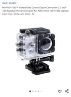 Waterdichte action camera met selfiestick en extra batterij, Ophalen of Verzenden, Zo goed als nieuw, Overige merken