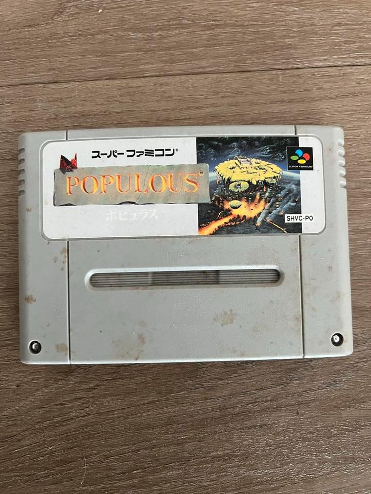 Populous - Super Famicom (Japans), Spelcomputers en Games, Games | Nintendo Super NES, Gebruikt, Strategie en Constructie, 1 speler