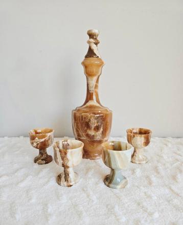 Vintage Onyx Marmeren Set beschikbaar voor biedingen