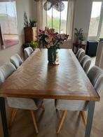 Visgraat eettafel (220x100cm) - Zo goed als nieuw!, Ophalen, 100 tot 150 cm, 200 cm of meer, Zo goed als nieuw