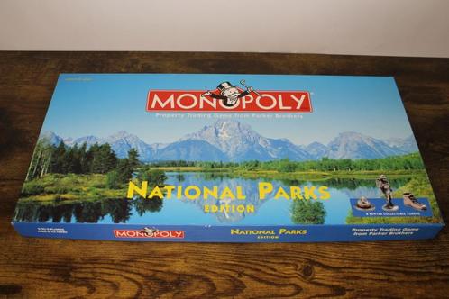 Monopoly national parks editie, Hobby en Vrije tijd, Gezelschapsspellen | Bordspellen, Zo goed als nieuw, Een of twee spelers