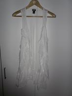 H&M Witte Gilet Top Met Ruches Maat L (NIEUW+KAARTJE), Maat 38/40 (M), H&M, Verzenden, Wit