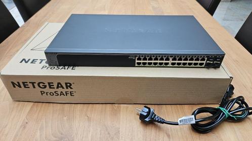 Prof. Managed Netgear ProSAFE Smart netwerkswitch GS728TP 28, Computers en Software, Netwerk switches, Zo goed als nieuw, Ophalen