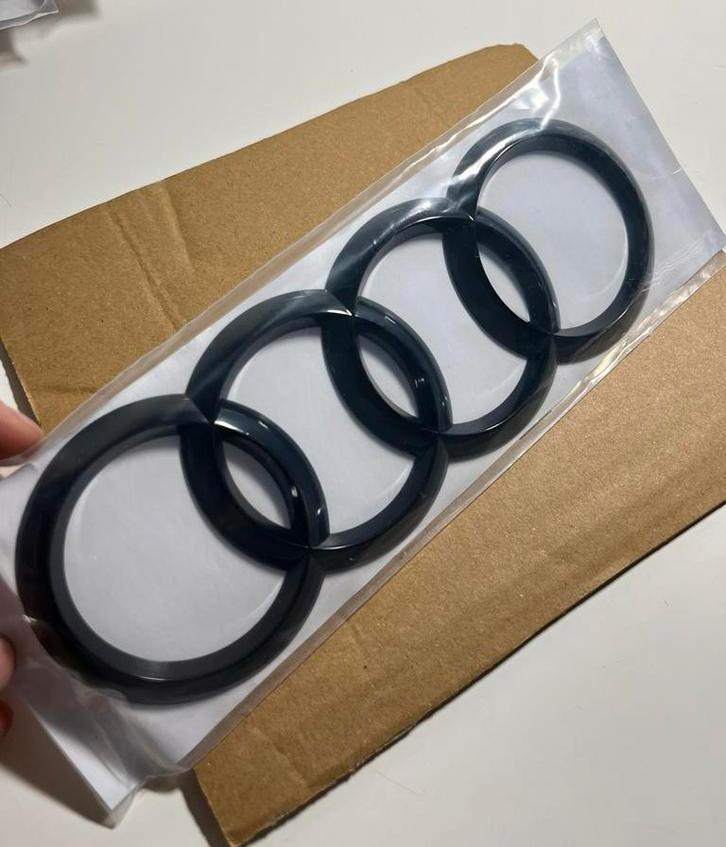 Audi logo - Zwart voor Achterklep, Auto diversen, Tuning en Styling, Ophalen of Verzenden