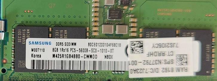 2x 8GB DDR5 5600 MHz voor laptop, Computers en Software, RAM geheugen, Zo goed als nieuw, Laptop, 16 GB, DDR5, Ophalen of Verzenden