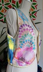 Goa Hippie boho ibiza festival glitter pailletten gilet, Kleding | Dames, Ophalen of Verzenden, Zo goed als nieuw, Zonder mouw