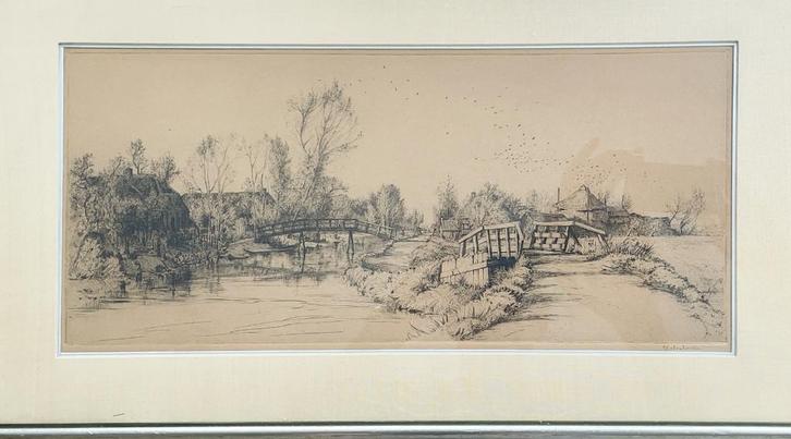 Ets van Nachenius, Antiek en Kunst, Kunst | Etsen en Gravures, Ophalen