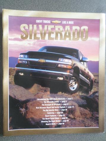 Chevrolet Silverado 2001 Brochure beschikbaar voor biedingen