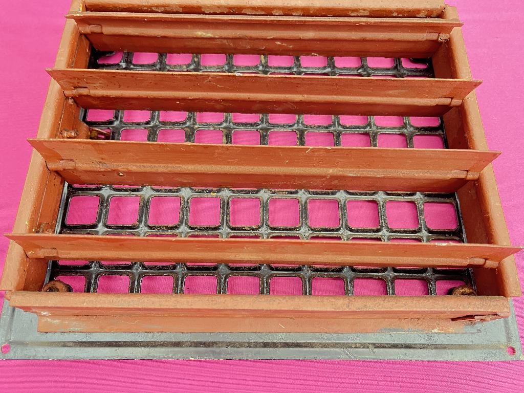 Gietijzeren ventilatie rooster, ontluchting roosters, muur, Ophalen of Verzenden, Gebruikt