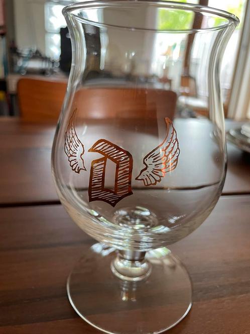 Duvel glas, gouden D met vleugels, perfecte staat, Verzamelen, Biermerken, Zo goed als nieuw, Glas of Glazen, Duvel, Ophalen of Verzenden