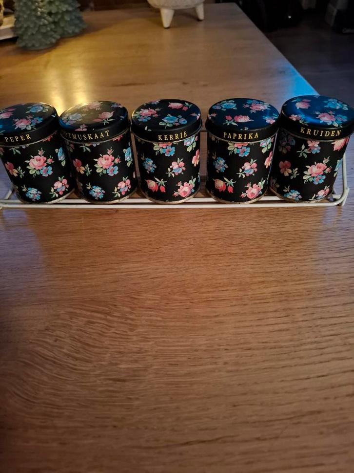 Vintage Kruidenrekje met Bloemetjes - Nieuw!, Huis en Inrichting, Keuken | Keukenbenodigdheden, Ophalen of Verzenden