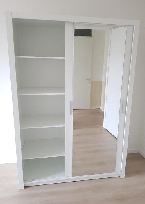 Kledingkast Vasto 120 Wit met spiegels, Inhoud MONTAGE 80, Huis en Inrichting, Kasten | Kledingkasten, Nieuw, 200 cm of meer, 100 tot 150 cm